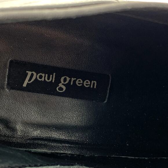 Paul Green Black Booties Ankle Boots Size 5 Leather Suede Pull On Pointy Toe - Picture 9 of 10